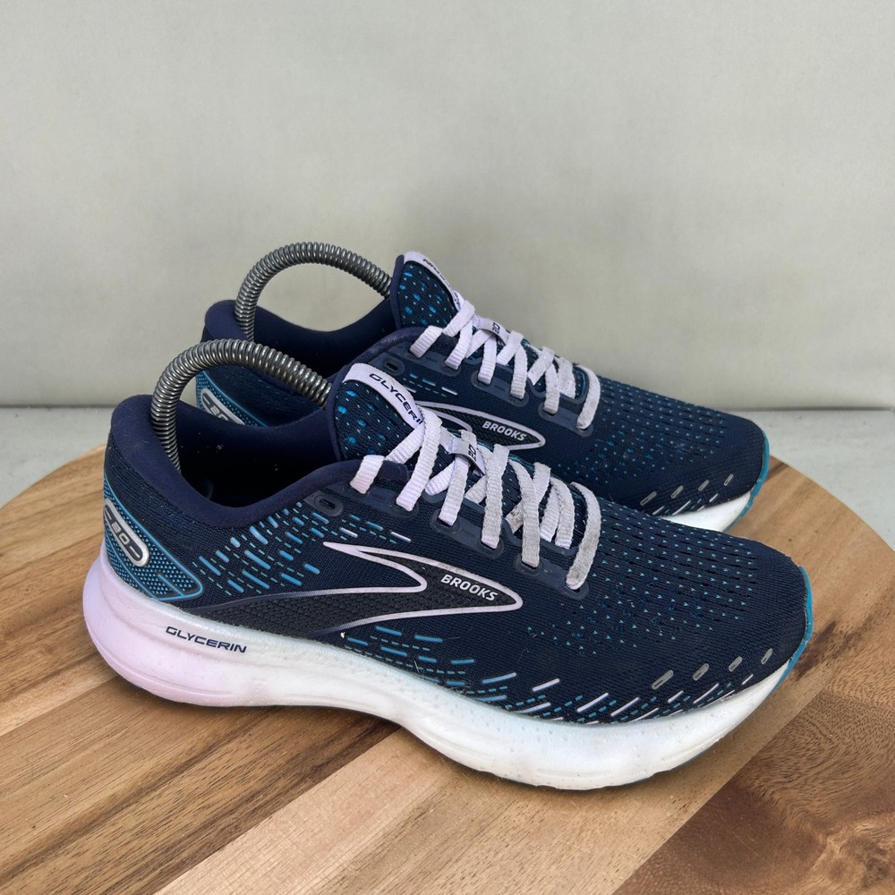 Brooks Glycerin 20 Womens Running Shoes Navy Blue 1203691B499 Size 8.5 Medium B